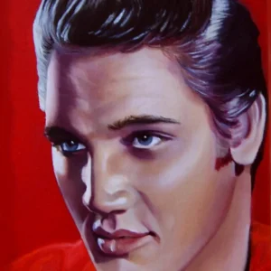 James Yvrande artiste peintre réaliste contemporain tableau Elvis