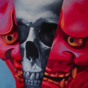James Yvrande artiste peintre réaliste contemporain tableau Finitude skull
