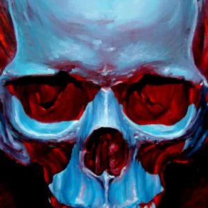 James Yvrande artiste peintre réaliste contemporain tableau Maimon skull